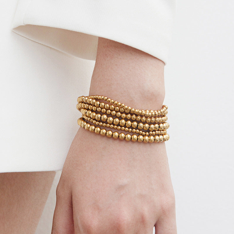Pulsera de Acero con Detalle Redondo