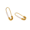 Argollas de Acero en Forma de U con Perlas