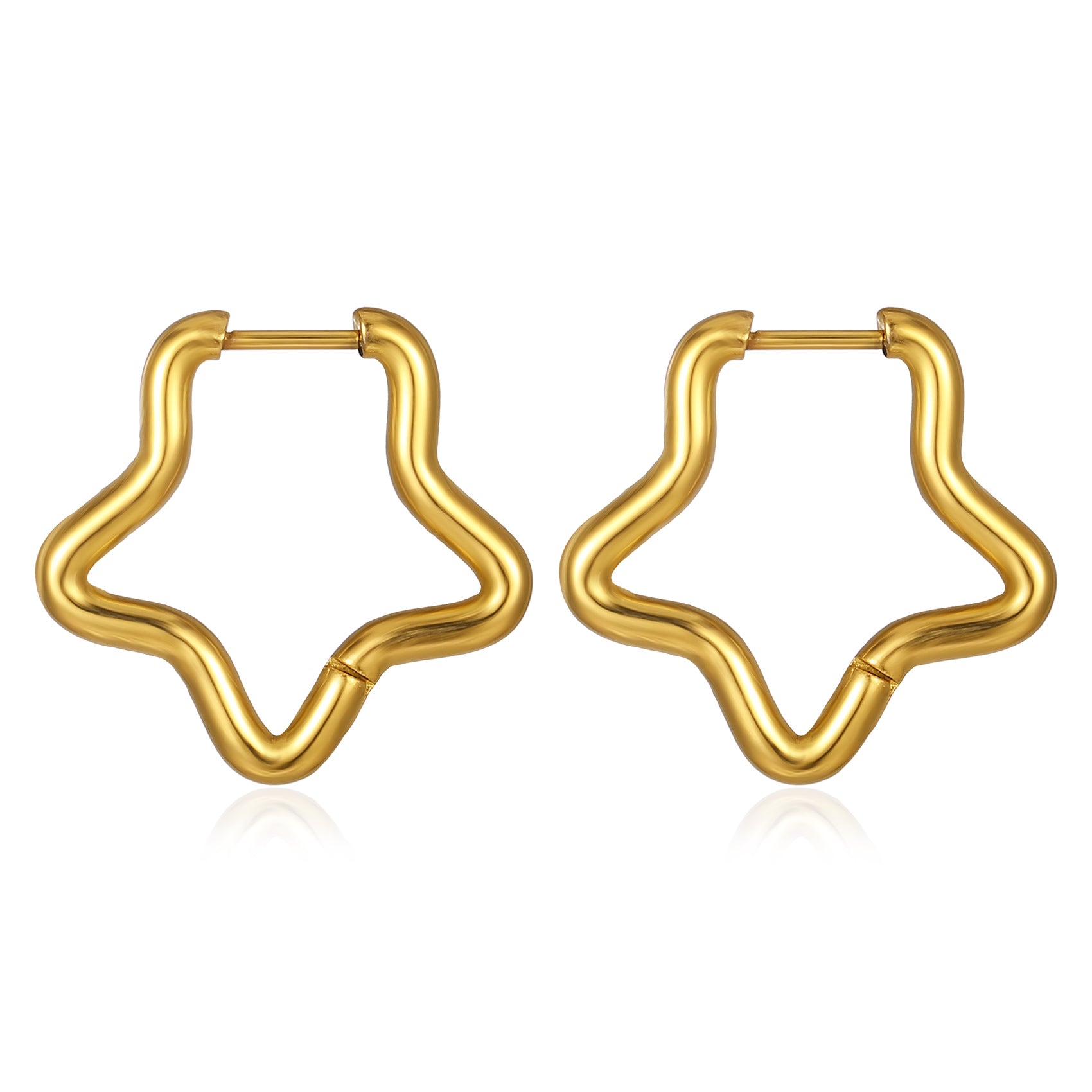 Argollas de Acero con Forma de Estrella
