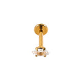 Piercing Labret de Acero con Zirconia Marquesa