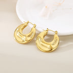 Argollas de Acero Estilo Chunky