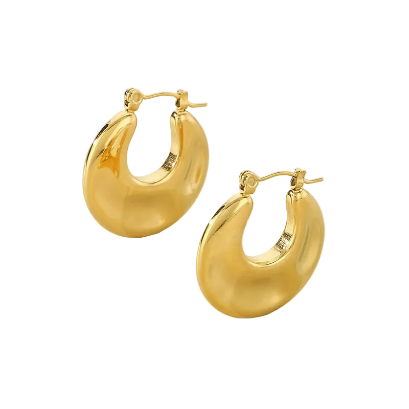 Argollas de Acero Estilo Chunky