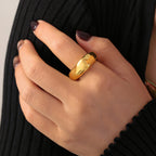 Anillo de Acero Cuadrado