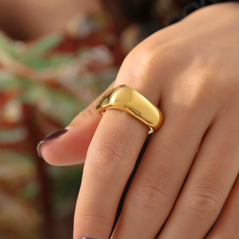 Anillo de Acero Cuadrado