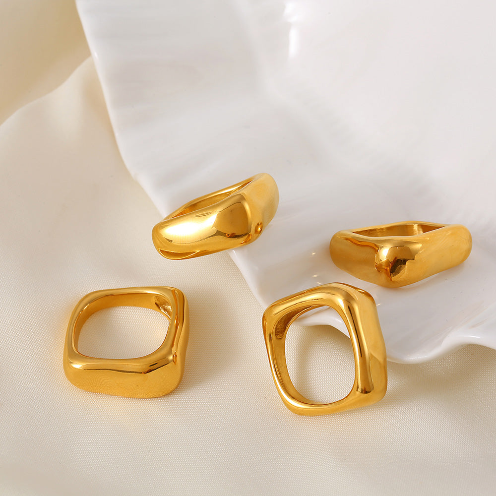 Anillo de Acero Cuadrado