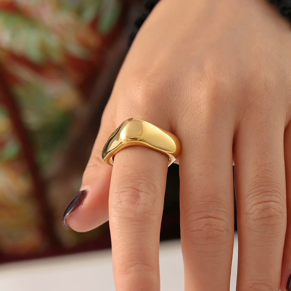Anillo de Acero Cuadrado