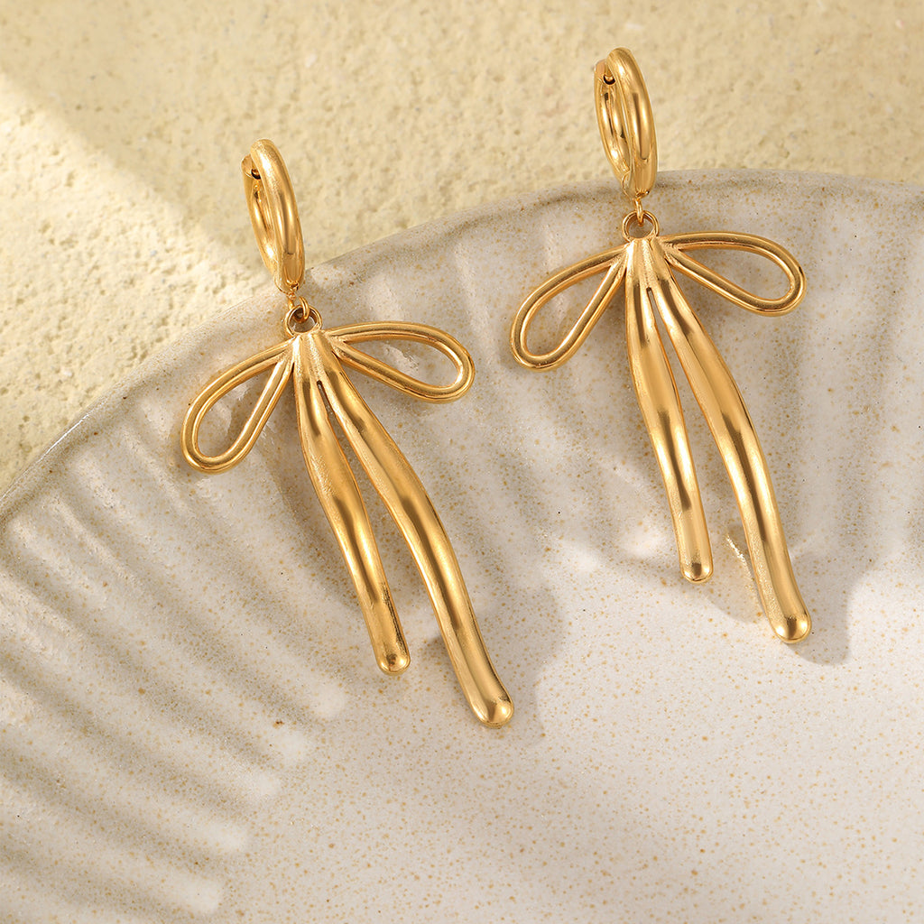 Aretes de Acero con Diseño Chongo