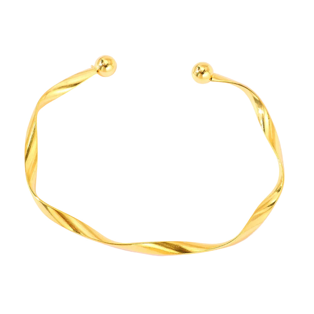 Brazalete de Acero con Diseño de Bola de Acero