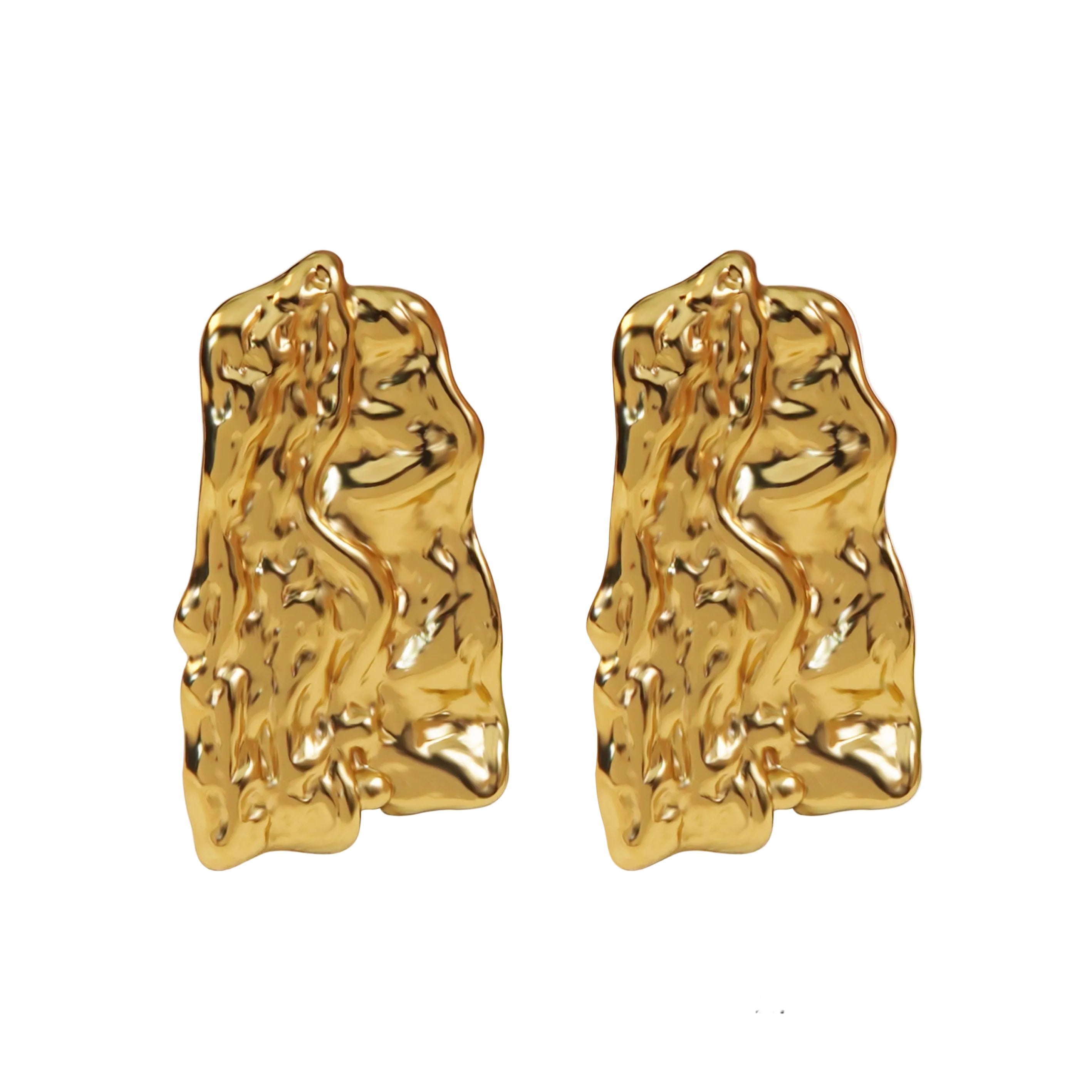 Aretes de Acero con Diseño Geométrico Irregular