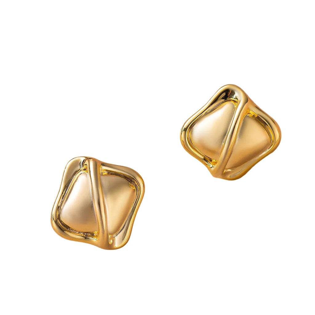 Aretes de Acero con Forma Cuadrada Cruzada