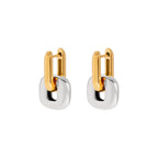 Argollas de Acero con Eslabones Bicolor Dorado y Plateado