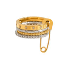 Set de Anillos de Acero con Cuentas, Zirconia y Charm