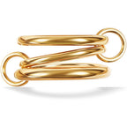 Anillo Triple Enlazado de Acero con Argollas Laterales