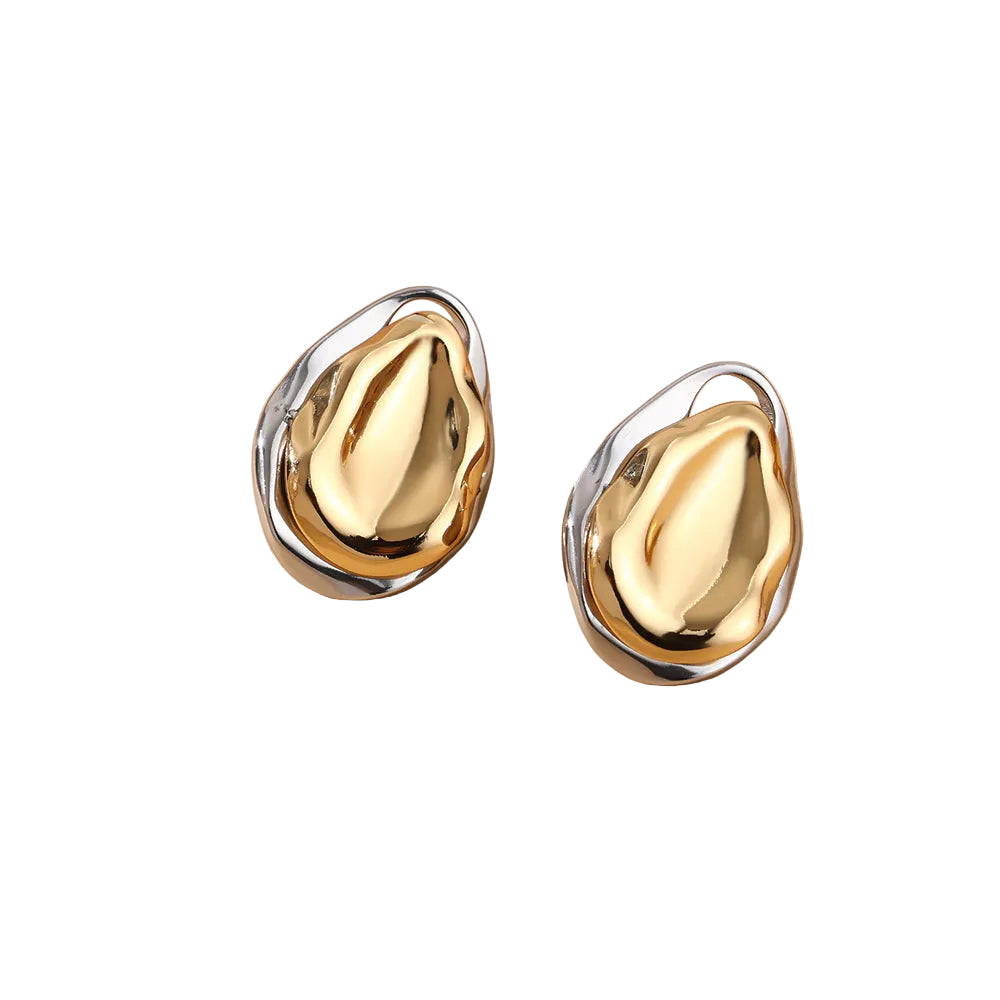 Aretes de Acero con Gotitas de Agua