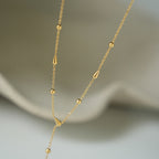 Lariat de Acero tipo Y con Caída Delicada