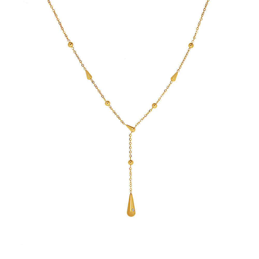 Lariat de Acero tipo Y con Caída Delicada