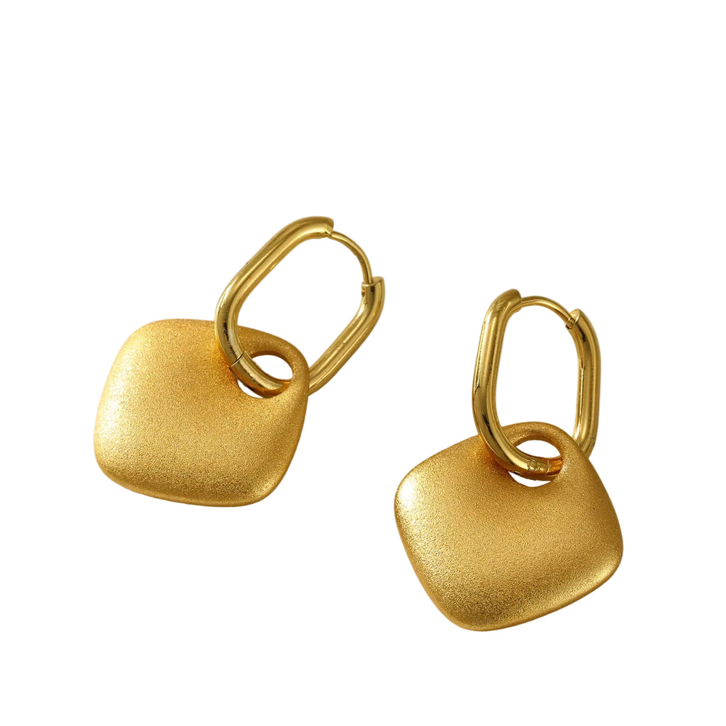 Argollas de Acero con diseño rombo