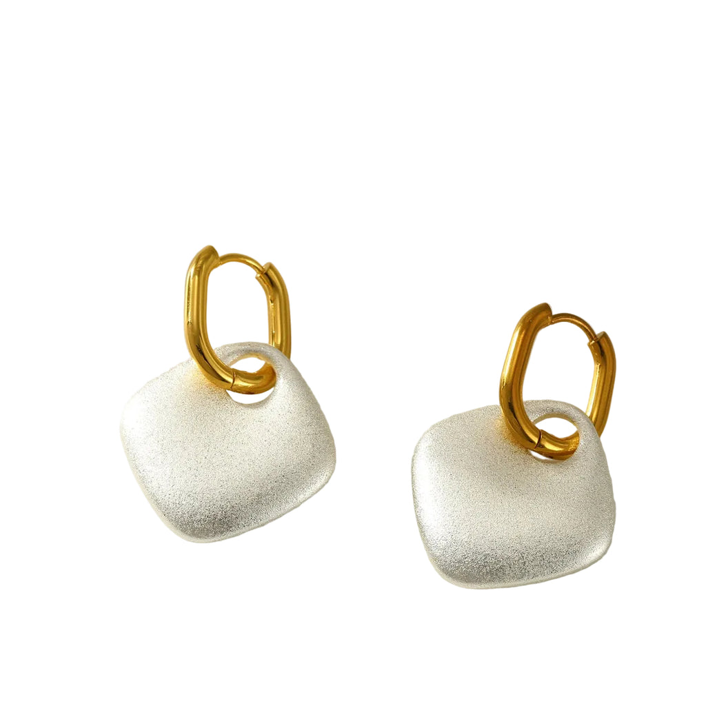 Argollas de Acero con diseño rombo