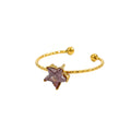 Anillo Abierto de Titanio con Estrella de Zirconia