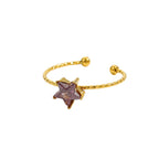 Anillo Abierto de Titanio con Estrella de Zirconia