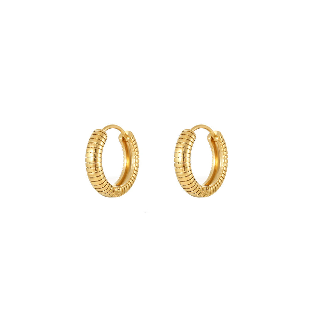 Argollas de Acero con Textura Acanalada