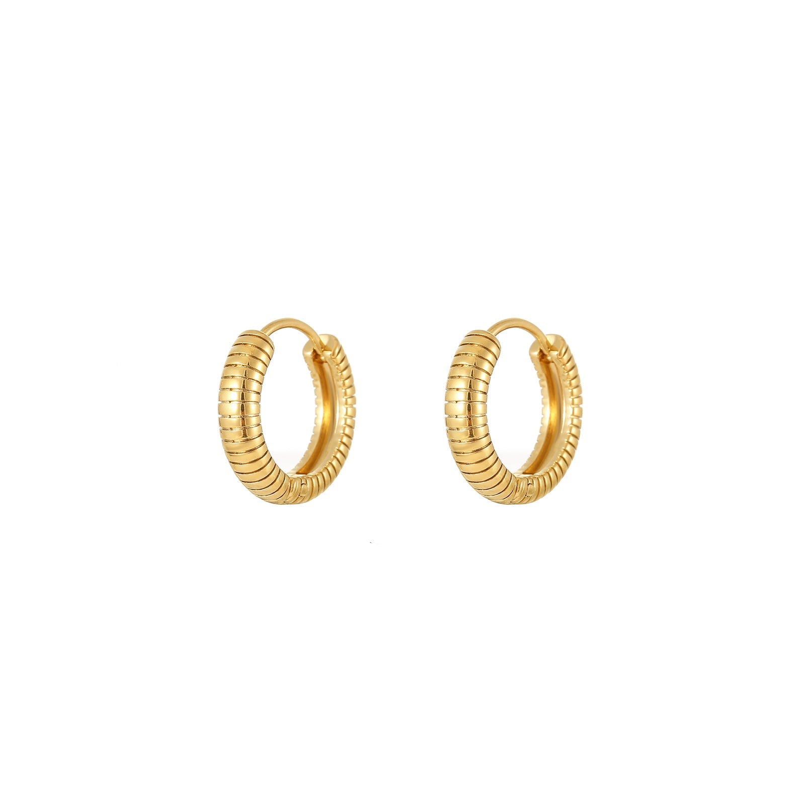 Argollas de Acero con Textura Acanalada