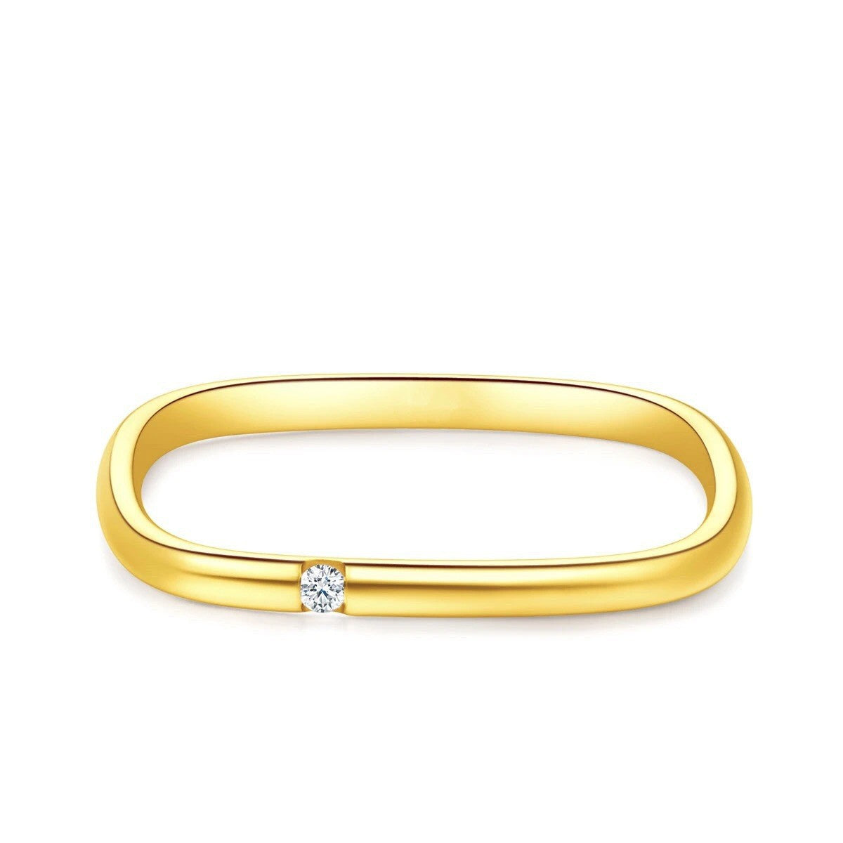 Anillo de Acero con Zirconia Solitario