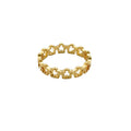 Anillo de Titanio con Flores en Relieve