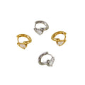 Argollas de Acero con Zirconia en Gota