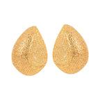 Aretes de Titanio con Textura Arenada en Forma de Gota