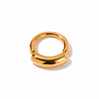 Anillo de Acero con Banda Tubular Lisa
