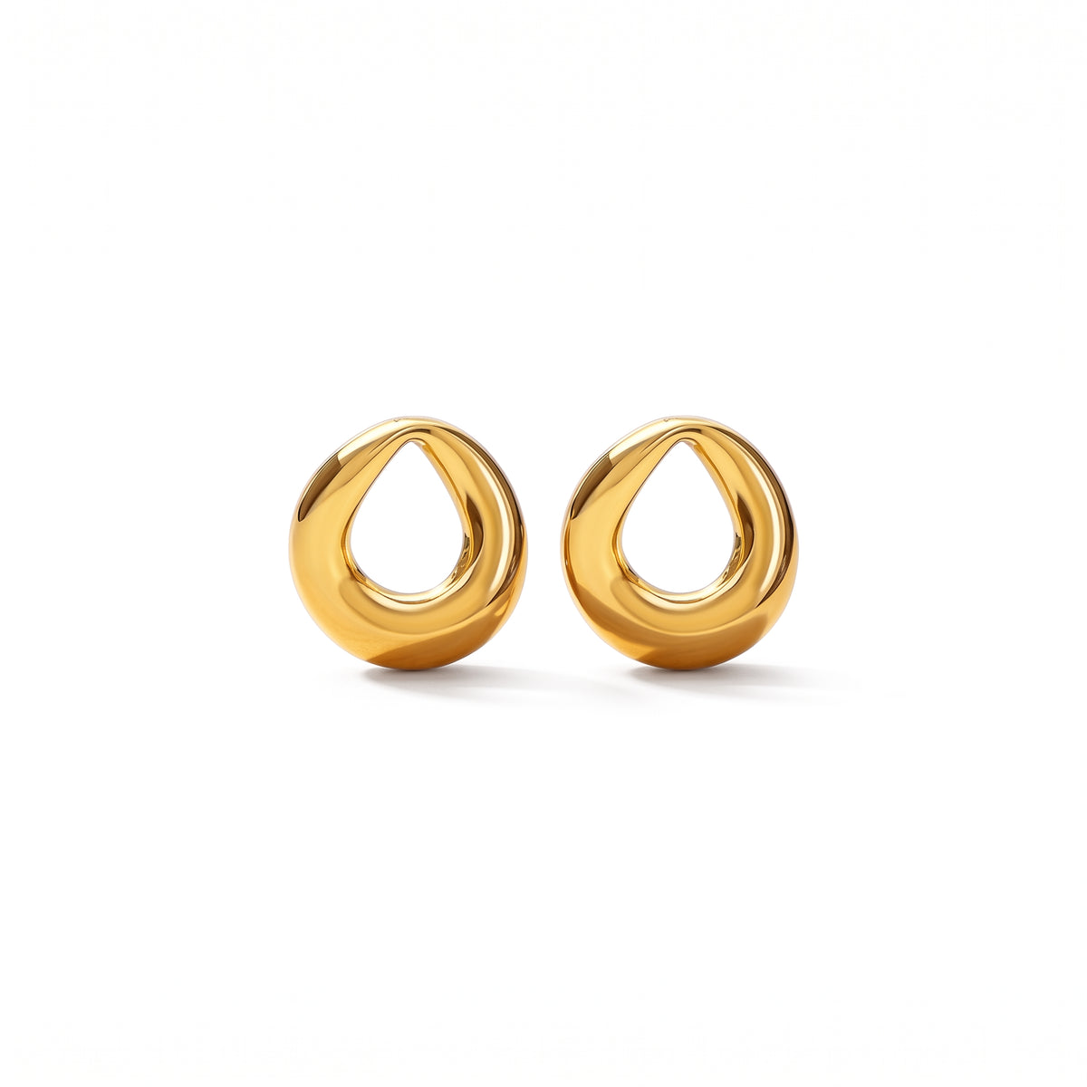 Aretes de Titanio con Forma de Gota Calada