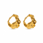 Aretes de Titanio con Forma Orgánica Irregular