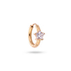 Argolla de Acero con Estrella de Zirconia (1 unidad)