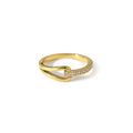 Anillo de Titanio con Zirconias en Banda Cruzada