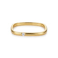 Anillo de Acero con Zirconia Solitario