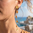 Aretes de Acero con Formas Texturizadas en Caída