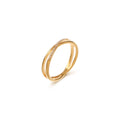 Anillo de Titanio con Banda Cruzada de Zirconias