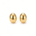 Aretes de Acero con Domo Oval Liso