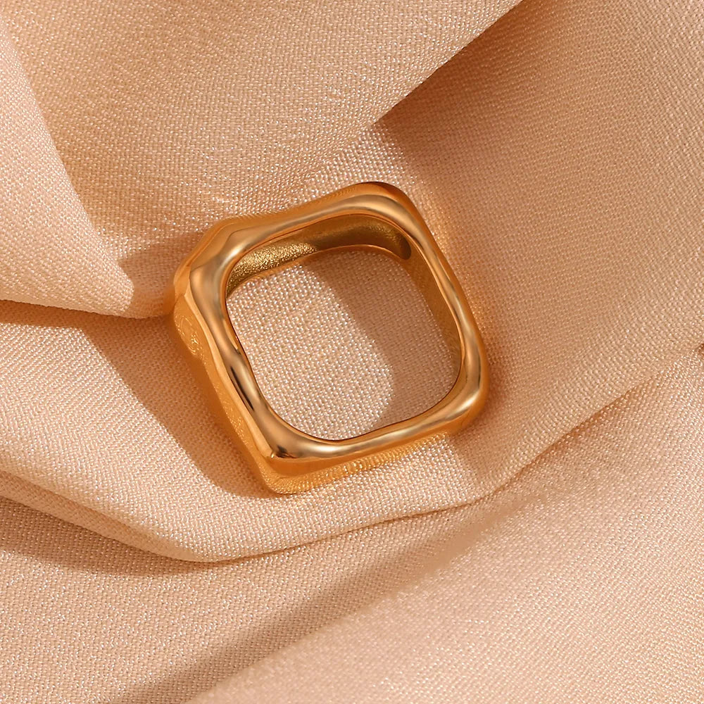Anillo de Acero Cuadrado