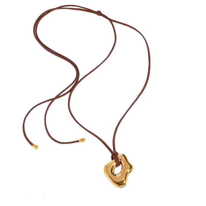 Collar de Acero con Dije Asimétrico