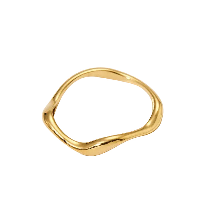 Anillo de Titanio con Ondas