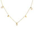 Collar de Titanio con Cristal Cuadrado