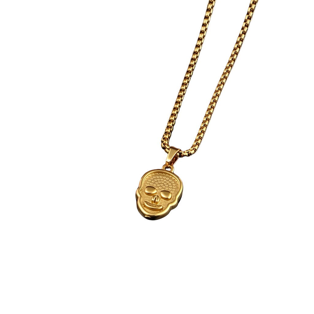 Collar de Acero con Colgantes Grabados para Hombre