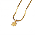 Collar de Acero con Colgantes Grabados para Hombre