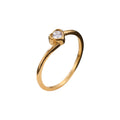 Anillo de Acero con Corazón y Zirconia