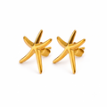 Aretes de Acero con Forma de Estrella de Mar