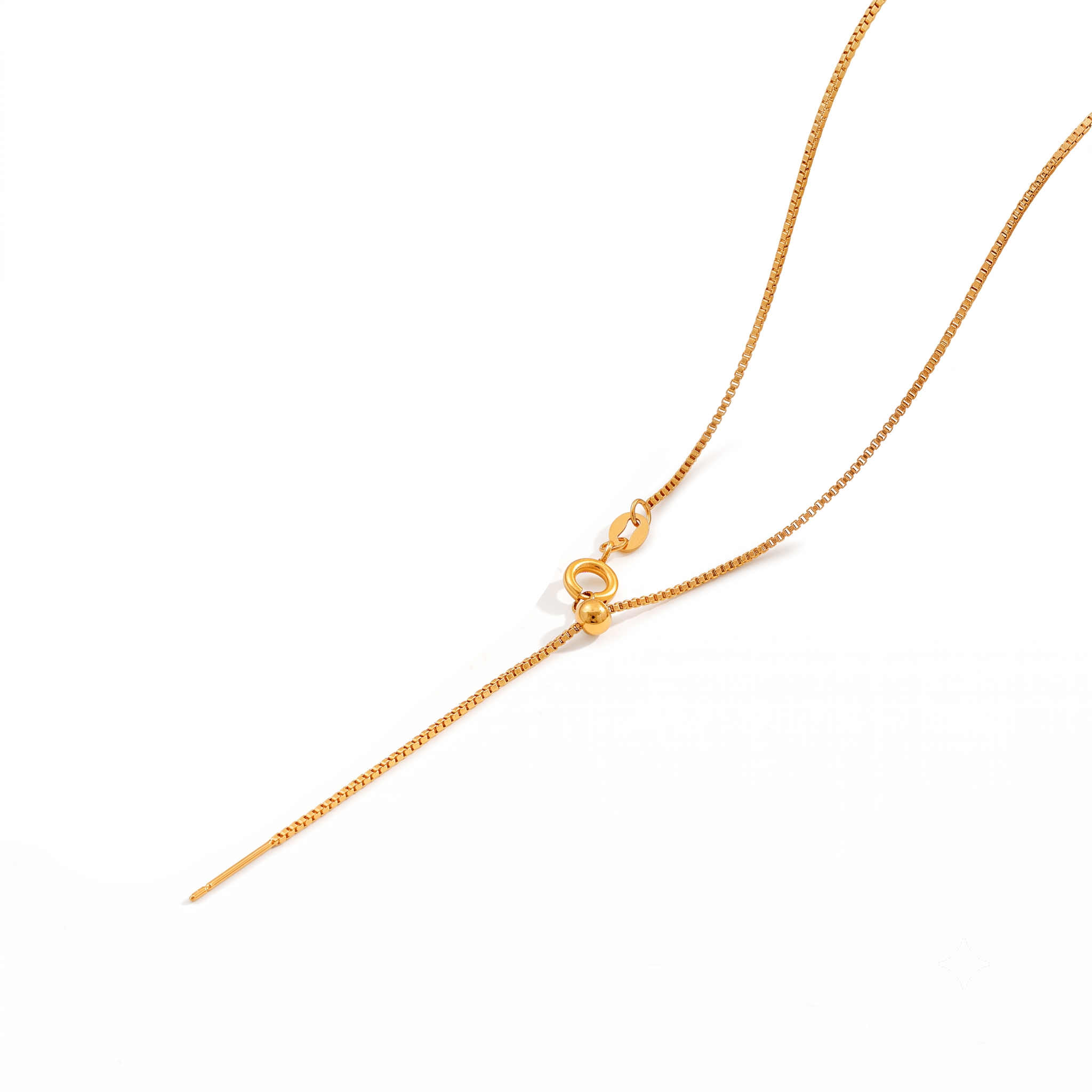 Collar de Titanio con Cadena Box Ajustable