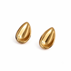 Aretes de Acero con Forma de Gota Pulida