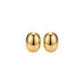 Aretes de Acero con Domo Oval Liso